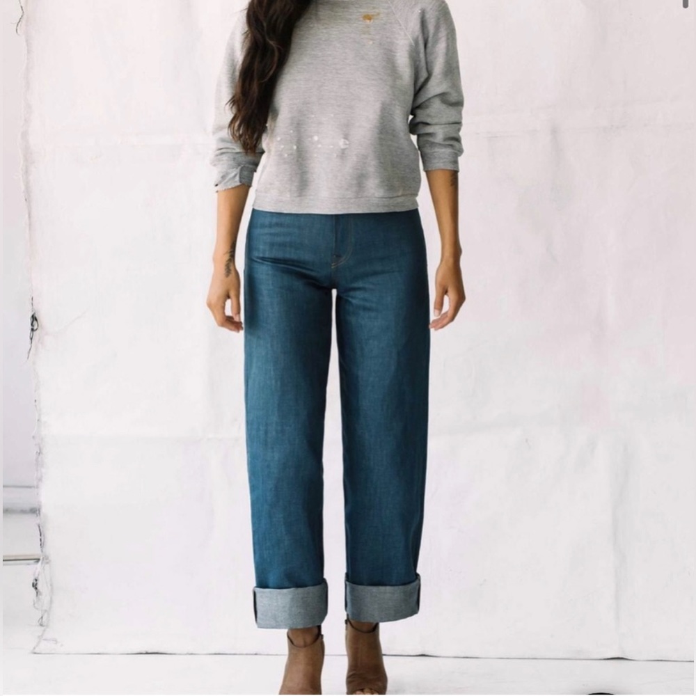 Imogene + Willie Linen-Blend Indigo Rigid Catherine Jeans 27